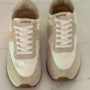 J Crew City Sneakers, tan and cream, size 8.5 women’s